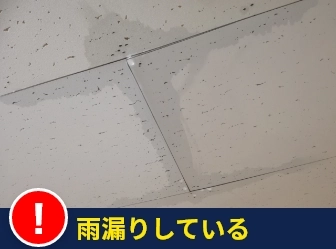 雨漏りしている